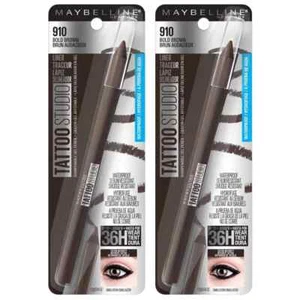 MAYBELLINE TATTOO GEL PENCIL 910 BOLD BROWN X 2 - Picture 1 of 1