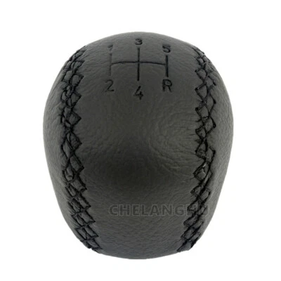 For Saab 95 9-5 1998-2011 5 speed Leather Gear stick shift knob 4777074  Foto 1 de 4