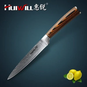 Damascus Boning knife inch super sharp Japanese steel kitchen Utility kitchen 5" - Picture 1 of 12
