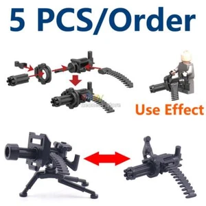 MOC Military Weapon Gatling Machine Gun Minigun Mini Model Toy Figures Bulk - Picture 1 of 8