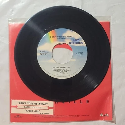 Patty Loveless ~ Don't Toss Us Away/ After All ~ MCA 45 RPM Record Foto 1 de 4