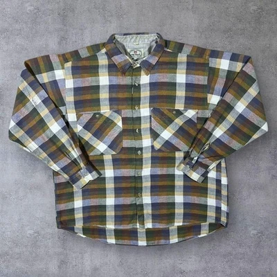 Camisa de franela de algodón manga larga a cuadros múltiples Tom Tailor de colección grande Foto 1 de 4