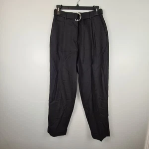 J. Crew D Ring Belted Wool Flannel Trousers Pants Women’s Size 4 Tapered Leg - Picture 1 of 9