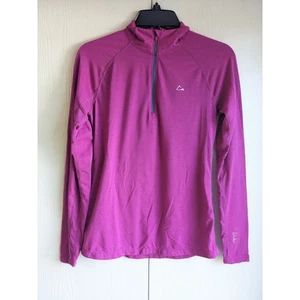 Paradox Merino Blend Women's Pink Long Sleeve 1/2 Zip Up Athletic Top Size S - Picture 1 of 6