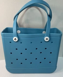 BOGG Large Blue Rubber Tote Beach Pool Bag 14” x 12” - Picture 1 of 4
