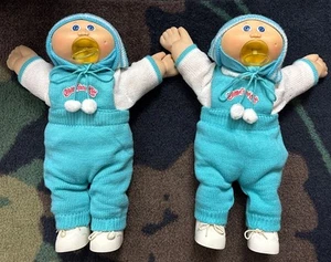 Vintage Cabbage Patch Kids Twins Doll Two Boys 1986 RARE Pink/Red Xavier Roberts - Picture 1 of 21