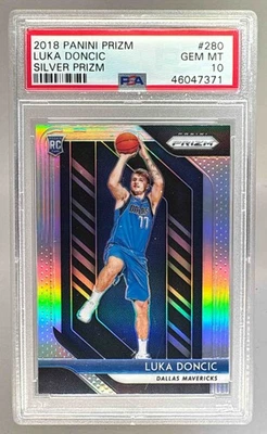 46047371 Luka Doncic 2018 Panini Prizm #280 Silver Rookie RC PSA 10 Foto 1 de 3