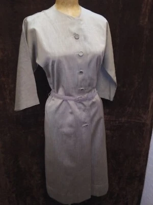 Vestido de día vintage de algodón gris años 50 de R&K Originals talla mediana Foto 1 de 4