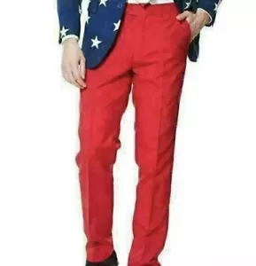NEW Opposuits Oppo Suits RED Dress Pants from 4th of Juy Set Men 44 Prom Holiday - Picture 1 of 9