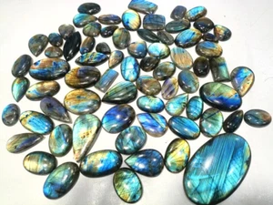 AAA+ Natural Multi Labradorita Venta al por mayor Lote Cabujón Piedras Preciosas Sueltas Sin Tratar - Imagen 1 de 5