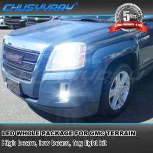For GMC Terrain 2011-2015 Combo LED Headlight Hi/Lo Beam + Fog Light Bulbs 8X - Picture 1 of 12