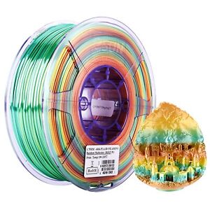 Stampante 3D eSUN seta filamento arcobaleno 1,75 mm 1 kg opera d'arte multicolore fai da te