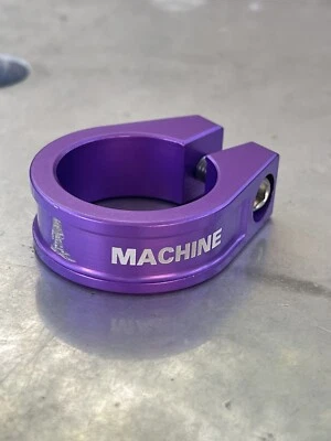 Abrazadera de asiento de aluminio 1,25" 1-1/4" vintage antiguo nuevo stock púrpura Foto 1 de 4