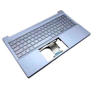 N02057-001 New HP Pavilion 15-EG 15-EG2073CL Palmrest Keyboard Fog Blue W/SD - Afbeelding 1 van 3