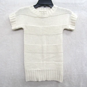 Arizona Girls Beige Sweater Small Short Sleeve Round Neck Pullover Casual Preppy - Picture 1 of 7