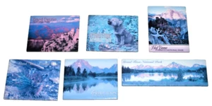 6 Fridge Magnets Grand Canyon Yellowstone Yosemite Grand Teton National Parks - Picture 1 of 5
