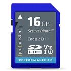 Promamster 16GB Performance 2.0 SDHC Memory Card UHS-1 V10 (2131)