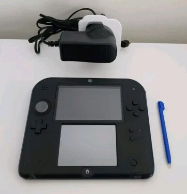 Nintendo 2DS Console Blue Black inc stylus, charger - Plays DS and 3DS Games - image 1 of 4
