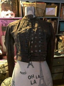KELLY WEARSTLER Slick Chocolate Burnt Umber Frontal Snap Jacket Size XXS/XXXS - Picture 1 of 4