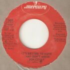 scan Don Covay Its Better To Have And Dont Need Mercury Wigan  Usa 45
