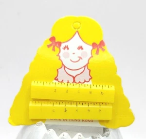 NOS Vintage School Supply 'Yellow Rulers' Hair Barrettes - Picture 1 of 3