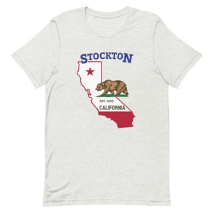 Stockton California Home Town Pride Native City-State Souvenir Tee T-Shirt - Picture 1 of 15