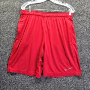 Nike Dri-Fit Athletic Shorts Men's Sz Medium Red White Gym (No Drawstring, logo) - Picture 1 of 9