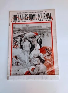 1901 Ladies Home Journal Magazine Beach Scene Rare Antique - Picture 1 of 5