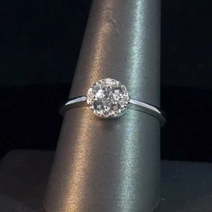 Circle Diamond Ring Aprox .57 C.T.W. 14K White Gold 2.8g Size 9 (GO1058675) - Picture 1 of 4