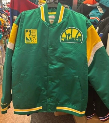 Mitchell & Ness Seattle Supersonics Heavyweight Satin Jacket - Image 1 of 4