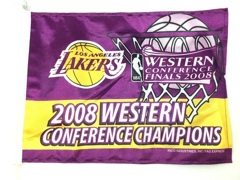 Los Angeles Lakers Fox Sport West 2008 Conference Champions Kobe Bryant Car Flag Cover