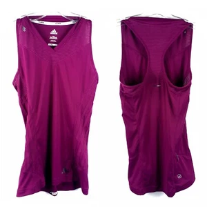 Adidas Size 8 Womens Top Supernova ClimaCool Sports Racerback Burgundy Tennis - Picture 1 of 12