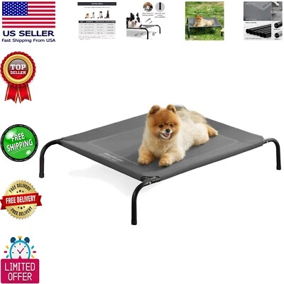 Durable Raised Dog Bed with Cooling Mesh for Small Dogs - Travel-Friendly Design - Image 1 of 4