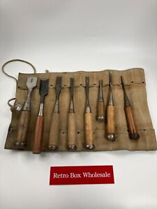 Japanese Chisel Nomi Carpenter Tool Set of 8 Hand Tool wood working 17361