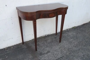 Early 1900s Mahogany Inlay Card Gaming Console Entry Table 5423 - Picture 1 of 16
