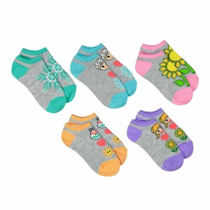 Disney Frozen Emoji Niños Niñas 5 Pares Calcetines No Show Talla 6-8 NUEVO - Imagen 1 de 10