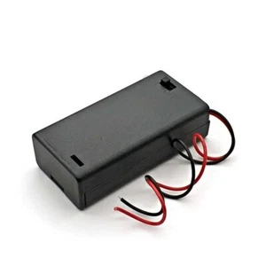 2 AA DIY Battery Holder Case Box 3V w/Power Switch & Bare Wire End USA sh/sold - Picture 1 of 3