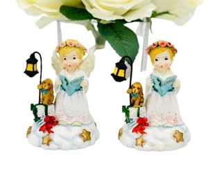 Vintage Anco Merchandise Ceramic Christmas Choir Angels Figurines Set of 2 *See - Picture 1 of 7