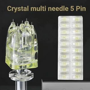 5-100 piezas 5 pines cristal múltiples puntas reemplazar aguja para belleza facial cuidado de la piel herramienta - Imagen 1 de 13