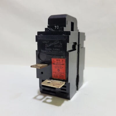 BULLDOG PUSHMATIC W270 CIRCUIT BREAKER 70 AMP  2 POLE 120/240VAC - Image 1 of 4