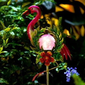 Solar Garden Light for Garden Decoration, 40.9 Inch Flamingo Solar Stake with... - Picture 1 of 8