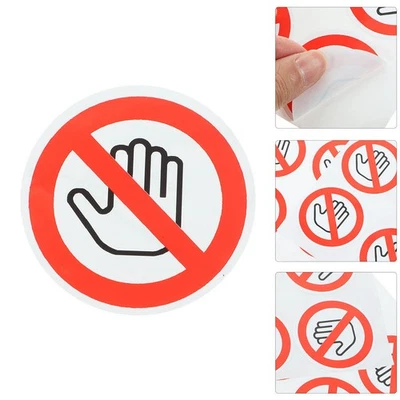  5 Sheets Signe Du Bébé Panneau Avertissement Pas Toucher Sticker Autocollant - Imagen 1 de 4