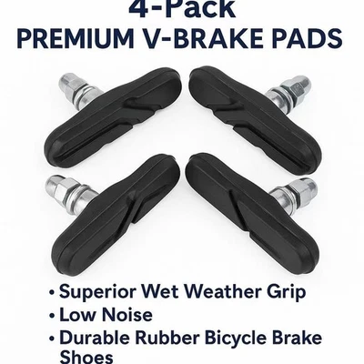  Pastillas de freno de goma antideslizantes para bicicleta para todo tipo de clima MTB BMX bicicleta de carretera  Foto 1 de 3