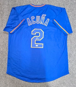 NEW YORK METS LUISANGEL ACUNA AUTOGRAPHED SIGNED CUSTOM JERSEY JSA COA - Picture 1 of 3