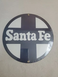 Santa Fe 10” Railroad Sign USA Made High Quality Ande Rooney Porcelain - Picture 1 of 3