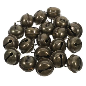 50pcs Bronze Jingle Bell:1 Inches Vintage Iron Bell Antique Decorative Tone for - Picture 1 of 12
