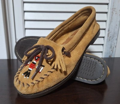 Bonitos mocasines con cuentas de gamuza Minnetonka Thunderbird para mujer talla 8 Foto 1 de 4