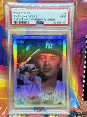 Anthony Volpe 2023 Topps Game Within The Game RC Rainbow Foil Rookie 76/99 PSA 9 - Image 1 of 3