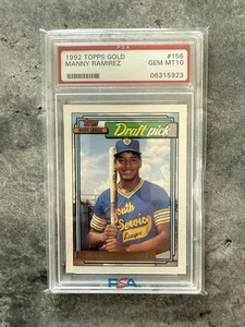 1992 Topps Gold Manny Ramirez #156 PSA 10 Rookie RARE - Picture 1 of 2