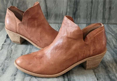 Kelsi кинжал Kenmare Western поскользнуться на лодыжке ботинок каблуки желтовато-коричневый коричневый кожаный размер 8 - Изображение 1 из 4